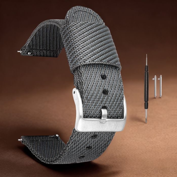 Diagonal Weave Watch Strap