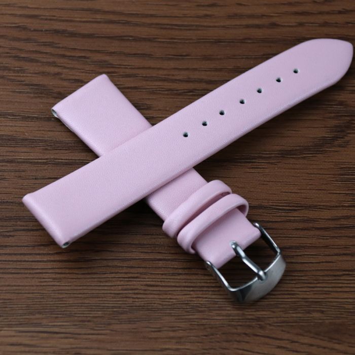 Bracelet de montre fin en cuir coloré