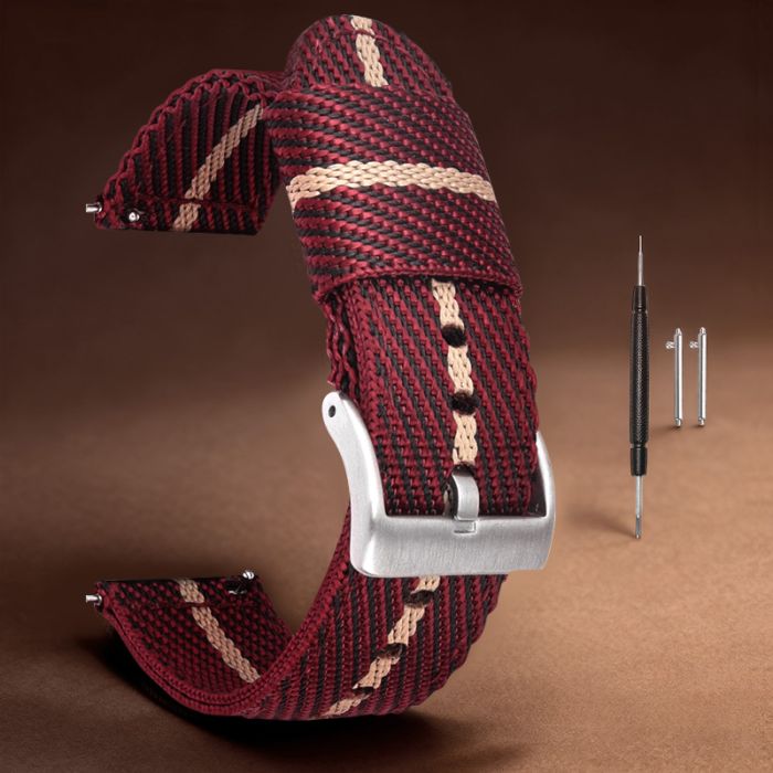 Diagonal Weave Watch Strap