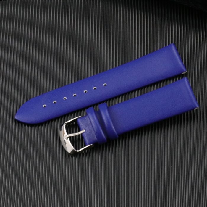 Bracelet de montre fin en cuir coloré