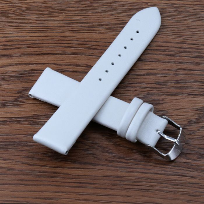 Bracelet de montre fin en cuir coloré