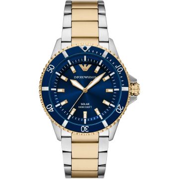 Emporio Armani Diver World Explorer Solar Two-Tone / Blue