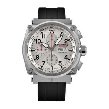 Formex Pilot Automatic Chronograph Silver / Rubber