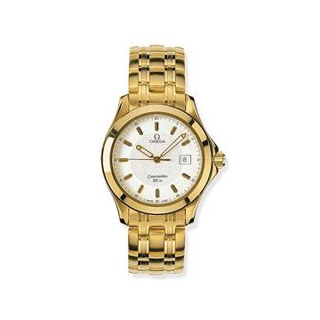 Omega Seamaster 120M Quartz 36.25 Yellow Gold / White