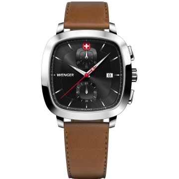 Wenger Vintage Classic Chrono Ø 39.5mm Silver / Black & Brown