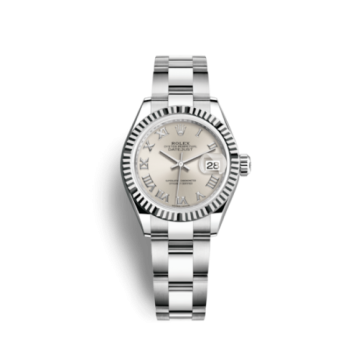 Rolex Lady-Datejust 28 Stainless Steel Fluted / Silver - Roman / Oyster