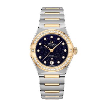 Omega Constellation Manhattan 29 Co-Axial Master Chronometer Stainless Steel / Yellow Gold / Aventurine / Diamond