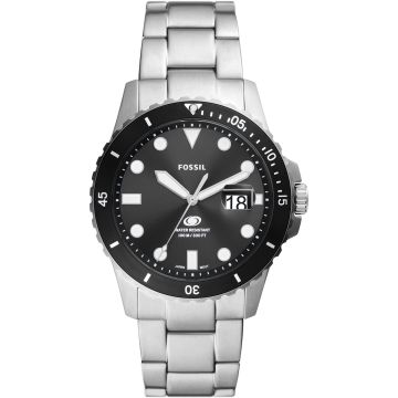 Fossil Blue Dive Date Silver / Black 42mm