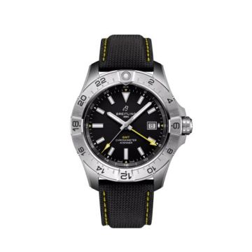 Breitling Avenger Automatic GMT 44 Stainless Steel / Black / Strap / Ecomm