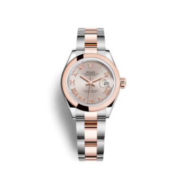 Rolex Lady-Datejust 28 Rolesor Rose Domed / Oyster / Sundust Roman