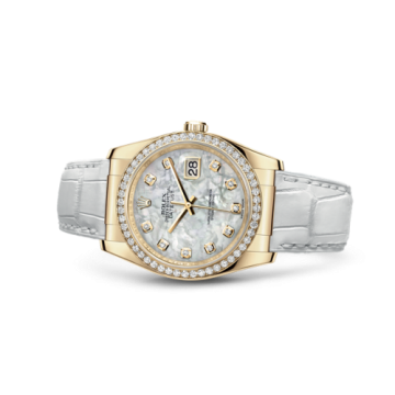 Rolex Datejust 36 Yellow Gold Diamond Strap Mother of Peaerl