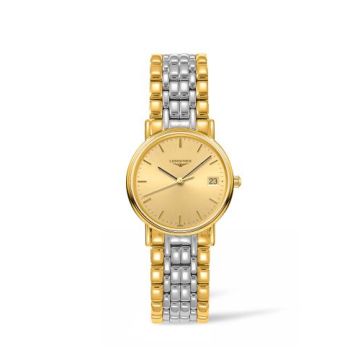 Longines Presence Quartz 30mm PVD Gold / Champagne / Bracelet