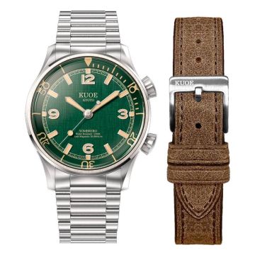 Kuoe Kyoto Sombrero 90-011 Green Linen Textured Dial