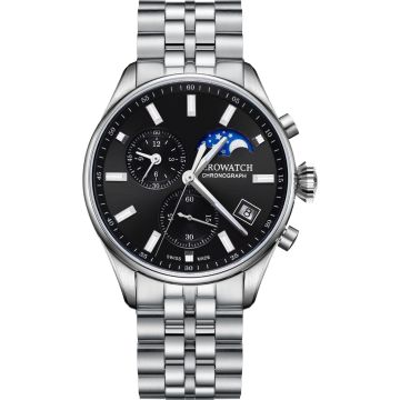 Aerowatch Les Grandes Classiques Chrono Moon Phase Stainless Steel