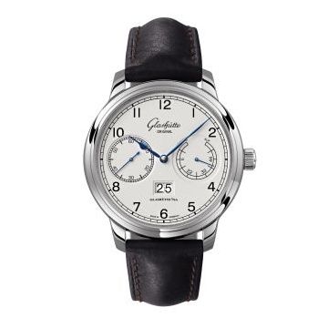 Glashütte Original Senator Observer Stainless Steel / Silver / Calf - Pin