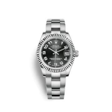 Rolex Datejust 31 Stainless Steel Fluted / Oyster / Black - Arabic
