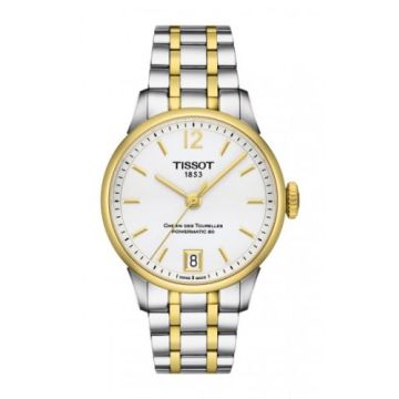 Tissot Chemin des Tourelles Powermatic 32 Stainless Steel / Yellow Gold / Silver / Bracelet
