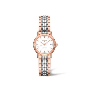 Longines Presence 25.5 Automatic PVD Red / White / Bracelet