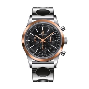 Breitling Transocean Chronograph Stainless Steel Red Gold / Black / Air Racer