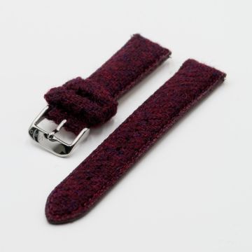 Harris Tweed Merlot Red Watch Strap - 18mm