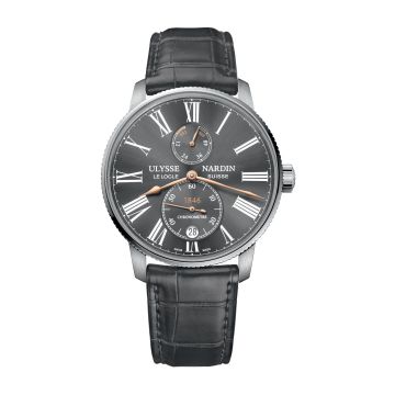 Ulysse Nardin Marine Torpilleur Stainless Steel / Grey / Alligator