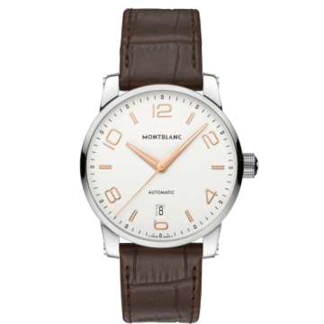Montblanc TimeWalker Date Automatic 39 Silver / Red Gold Numerals