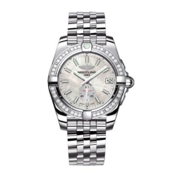 Breitling Galactic 36 Automatic Stainless Steel / Diamond / Pearl / Bracelet