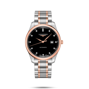 Longines Master Collection 42 Date Stainless Steel / Pink Gold / Black-Diamond / Bracelet