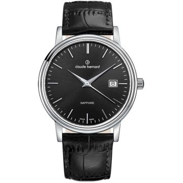Claude Bernard Classic Gents Date Silver / Black 42mm