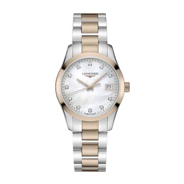 Longines Conquest Classic Quartz 34 Stainless Steel / Red Gold PVD / MOP