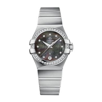 Omega Constellation Co-Axial 27 Brushed Stainless Steel / Diamond / Tahiti MOP