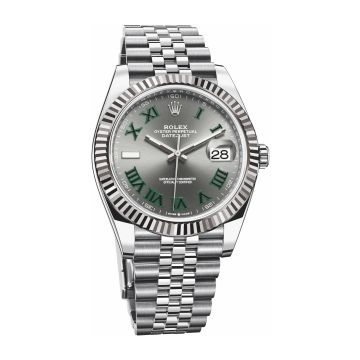 Rolex Datejust 41 Stainless Steel Fluted / Slate - Roman / Jubilee