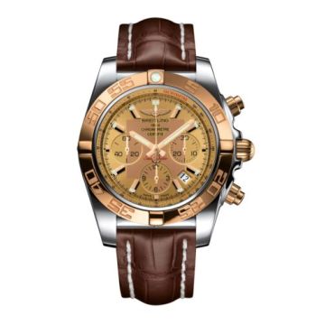 Breitling Chronomat 44 Stainless Steel / Rose Gold / Golden Sun / Croco / Pin