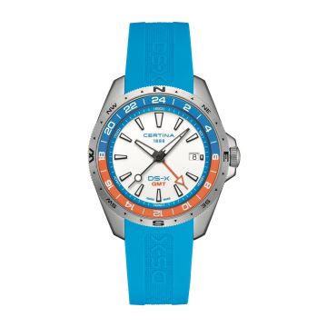 Certina DS-X GMT Stainless Steel / White / Rubber