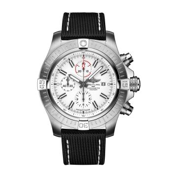 Breitling Avenger Chronograph 48 Stainless Steel / White / Calf / Pin