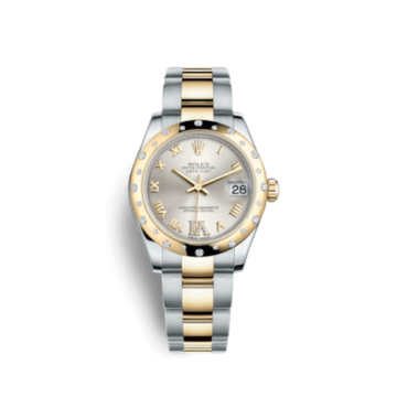 Rolex Datejust 31 Rolesor Yellow Domed Diamond / Oyster / Silver Roman