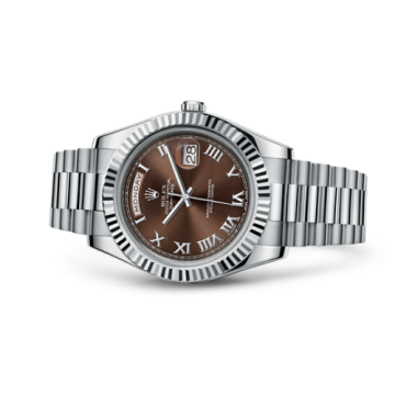Rolex Day-Date II White Gold Chocolate Roman