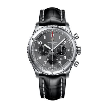Breitling Aviator 8 B01 Chronograph 43 Stainless Steel / Anthracite / Croco / Pin