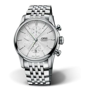 Oris Artelier Chronograph 44 Stainless Steel / Silver / Bracelet