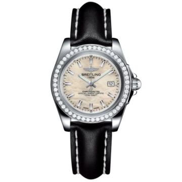 Breitling Galactic 32 Sleek Edition Stainless Steel / Diamond / Pearl / Calf