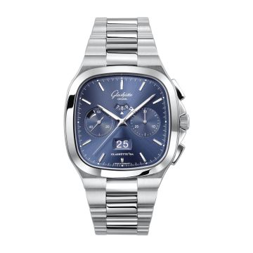Glashütte Original Seventies Chronograph Panorama Date Blue / Bracelet
