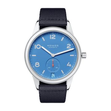 Nomos Glashütte Club Aqua Automat Datum Signal Blue