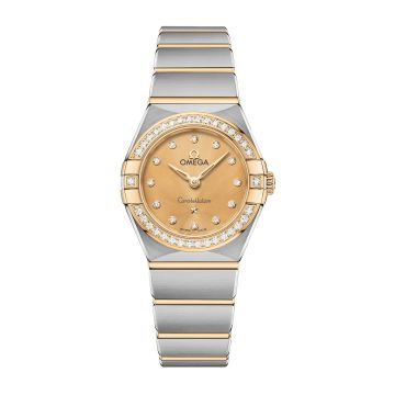 Omega Constellation Manhattan 25 Quartz Stainless Steel / Yellow Gold / Champagne - Diamond / Diamond