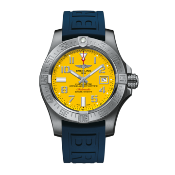 Breitling Avenger II Seawolf Stainless Steel / Cobra Yellow / Rubber / Folding