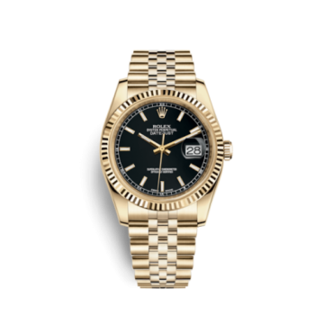 Rolex Datejust 36 Yellow Gold Fluted / Jubilee / Silver