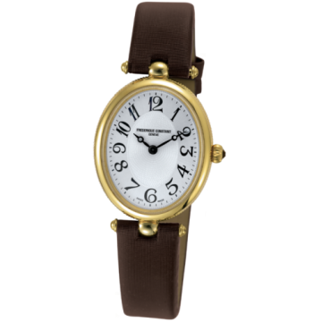 Frederique Constant Art Deco Oval Yellow Gold / Silver
