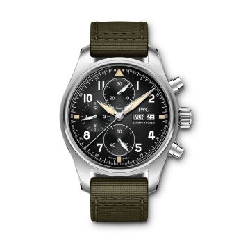 IWC Schaffhausen Pilot's Watch Chronograph Spitfire Stainless Steel / Black / Textile