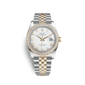Rolex Datejust 36 Rolesor Yellow Diamond / Jubilee / White Roman