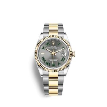 Rolex Datejust 36 Stainless Steel / Yellow Gold / Fluted / Slate - Roman / Oyster