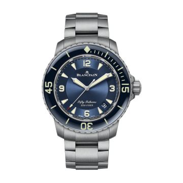 Blancpain Fifty Fathoms Titanium / Blue / Bracelet